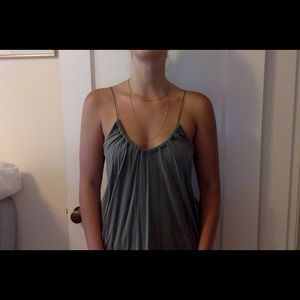 Beautiful olive green silky top